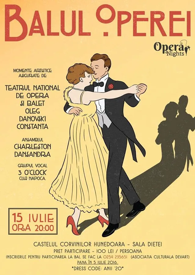 Afișul Balului Operei de la Castelul Corvinilor