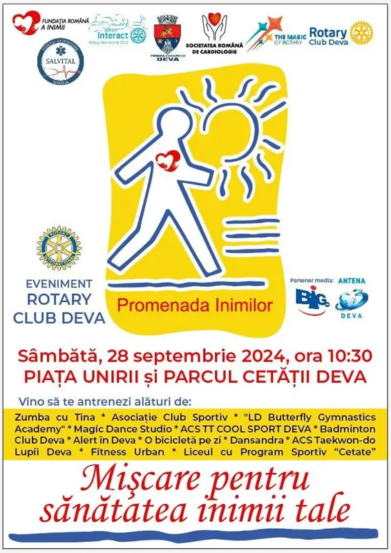 Afișul Promenada Inimilor, Rotary Club Deva